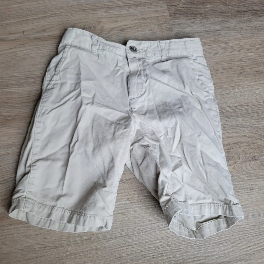 The Children's Place Chino Shorts Boys 8 Tan Khaki Cotton Classic Uniform